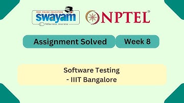 Software Testing Week 8 || NPTEL ANSWERS 2025 || My Swayam || #nptel #nptel2025 #myswayam