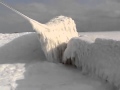 © Уникальная зима. Черное море у Одессы замерзло  // Sea off the coast of Odessa freezes