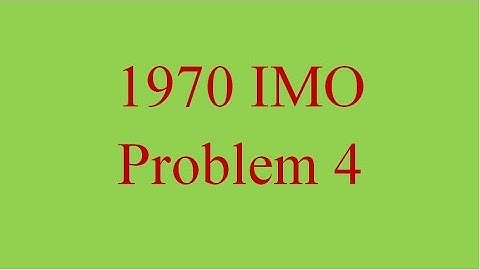 1970 IMO Problem #4