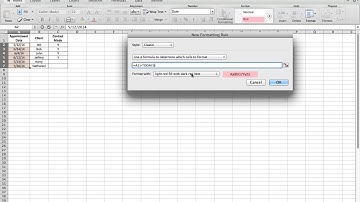 Conditional Formatting Tutorial Using Excel 2011 for MAC