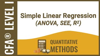 CFA® Level I Quantitative Methods - Simple Linear Regression (ANOVA, SEE, R2)