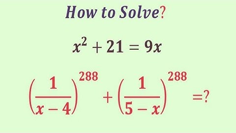 A Mind-Blowing Algebra  Equation | Olympiad  Question | x=?