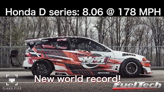Honda D Series Single Cam goes 8.06! | La Plomera 2022 update! | D16z6 from Hell!