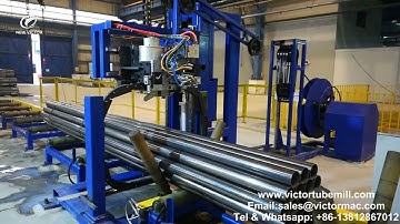 Automatic stacking machine and packing machine for tube mill production line