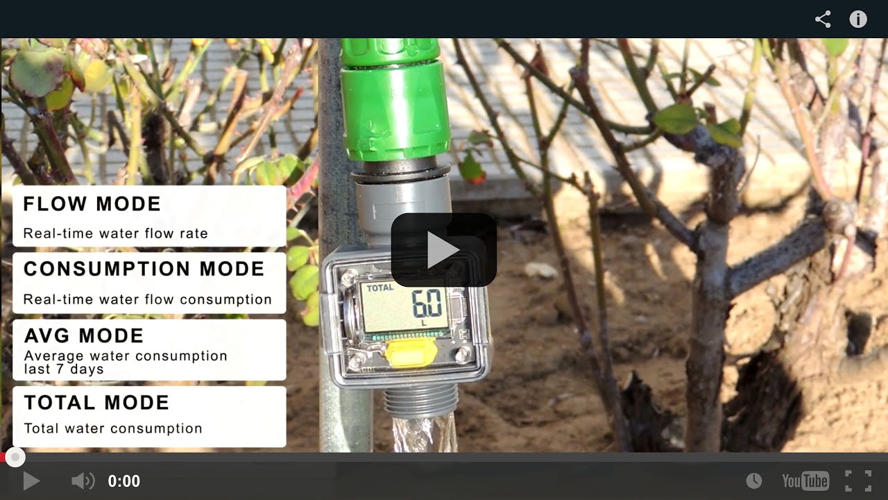 Palaplast Water Flow Meter ¾” (WFM) with LCD screen