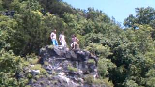 Yeager boys cliff jumping @ Lake Ozark Mo.