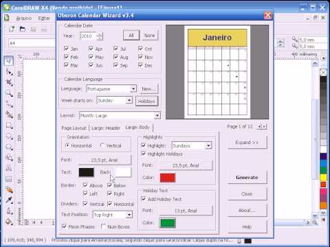 Criar Calendario No Coreldraw Youtube calendario no