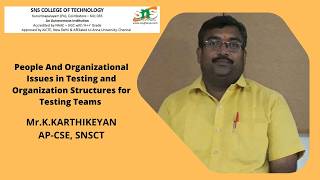 People & OI in Testing  and OS for Testing Teams  | K.Karthikeyan | SNS Institutions screenshot 5