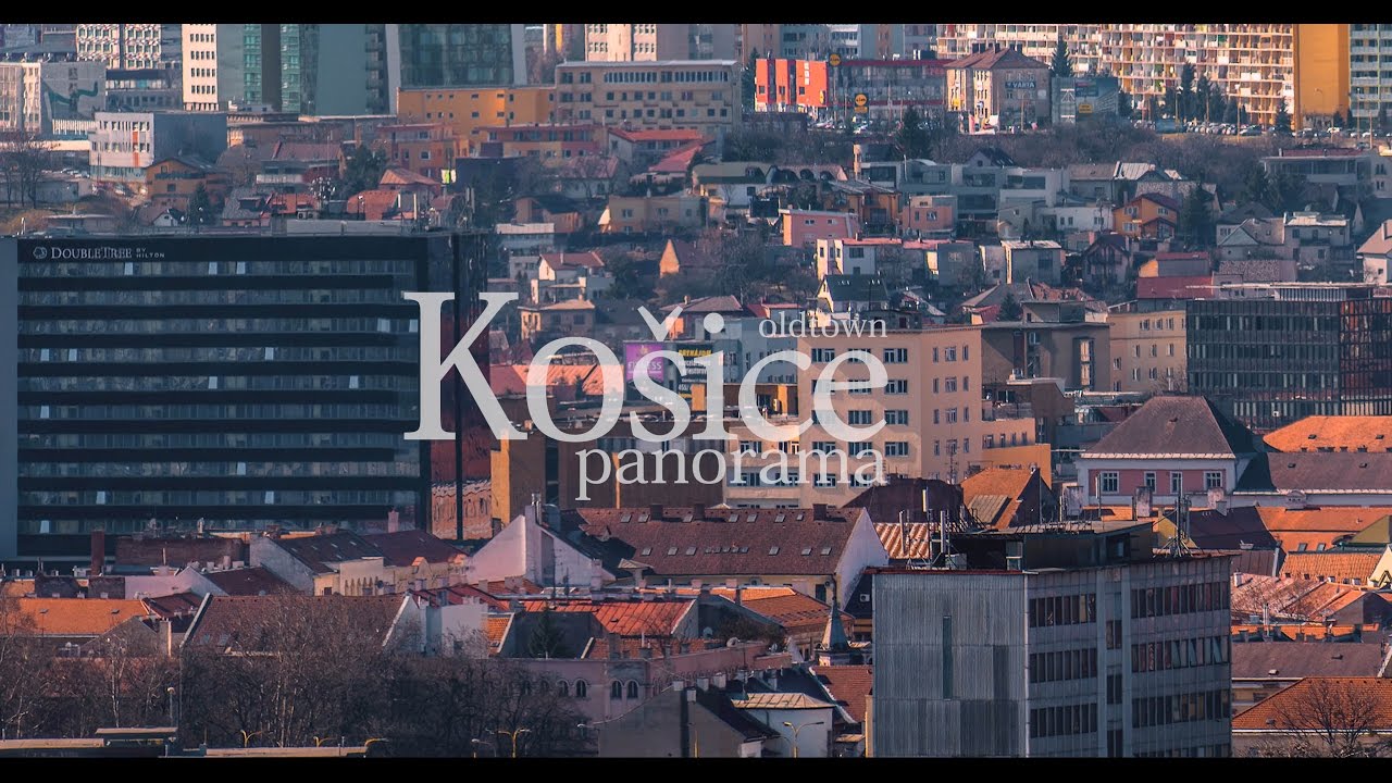 Panorama Kosice OldTown 4K Video | Piano Music | 2017