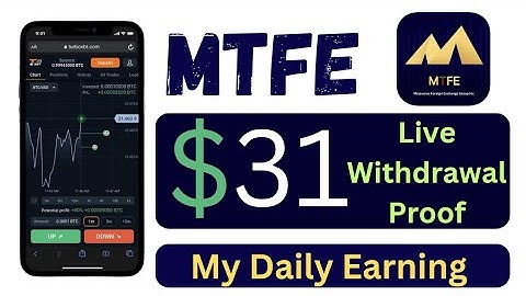 Mtfe Trading||Mtfe Autotrading Plateform||31$ Live Withdrawl proof||mtf trading