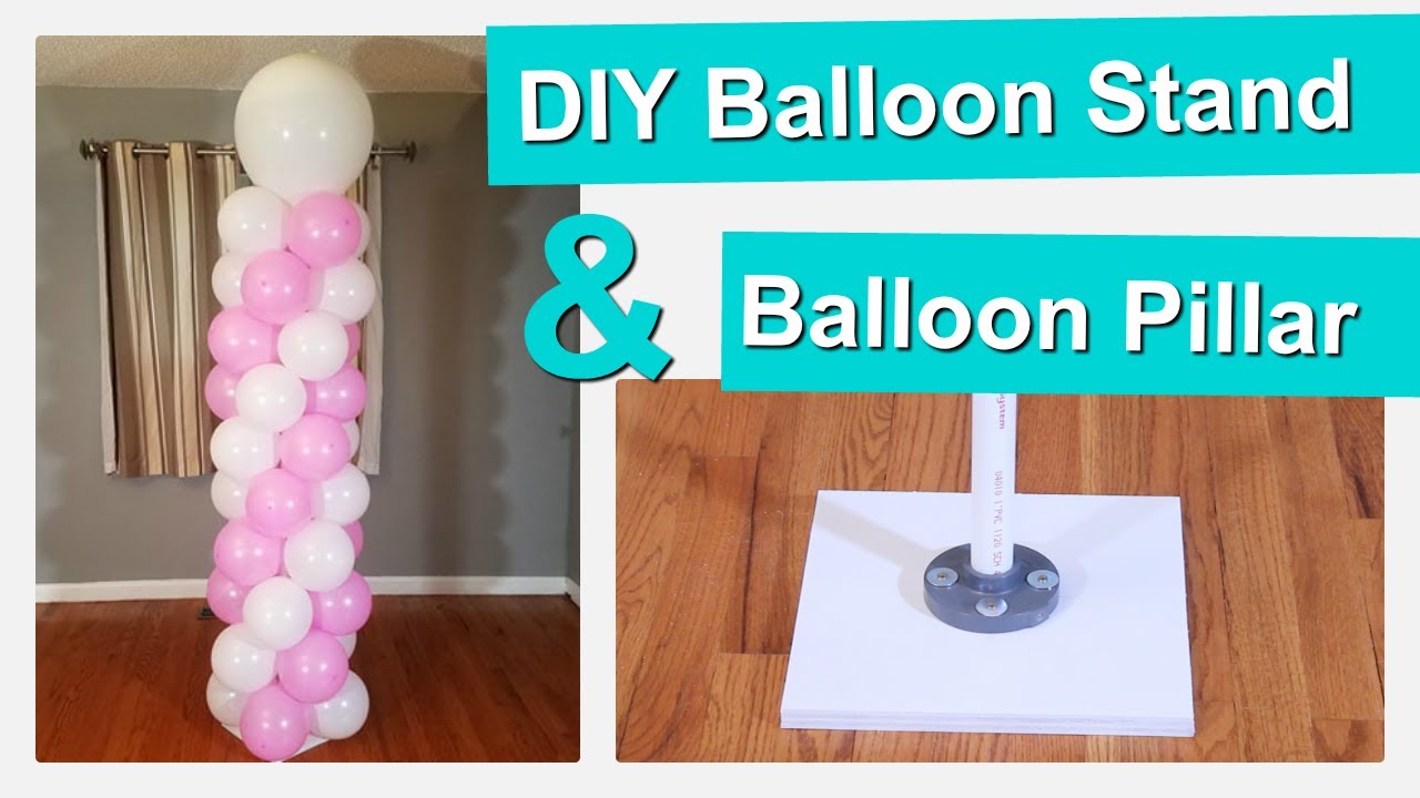 Leger Schadelijk communicatie DIY Balloon Pillar | How to make a Balloon Column Stand - YouTube
