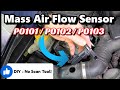How to test and replace a mass air flow sensor or maf sensor  p0101 p0102 p0103