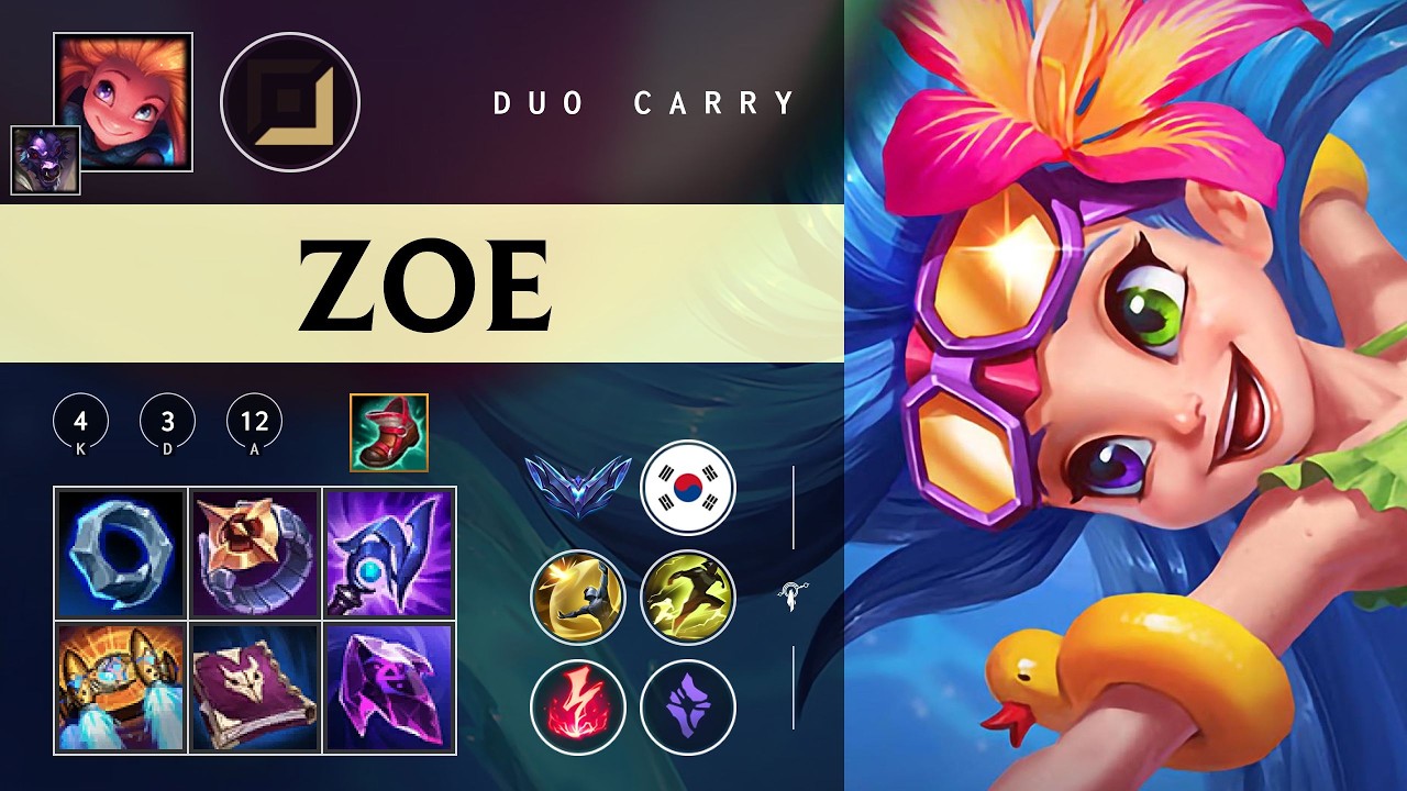 Zoe Carry vs Ezreal - KR Diamond Patch 26.04