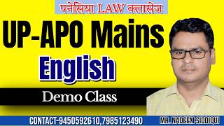 UP-APO Mains || English Demo Class || Panacea Law Classes