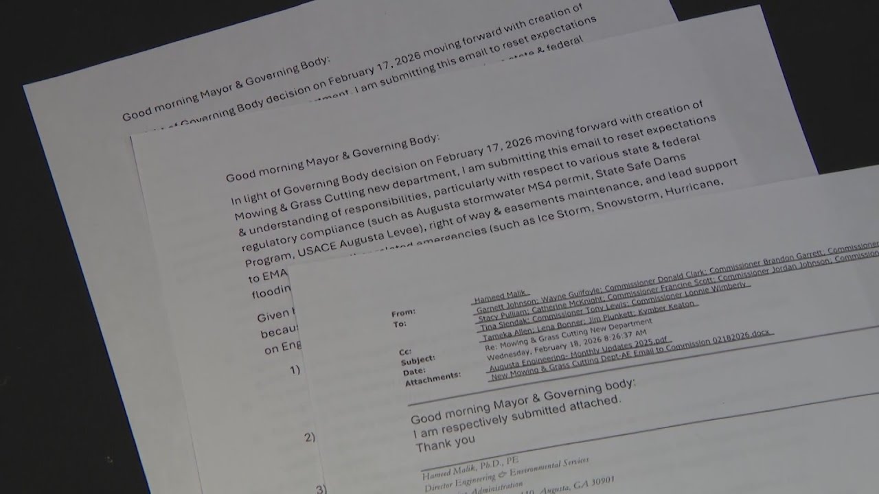 Reacting to changes in Augusta landscaping and Finance Department