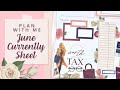 PLAN WITH ME | JUNE CURRENTLY SHEET @rongrongdevoeillustration
