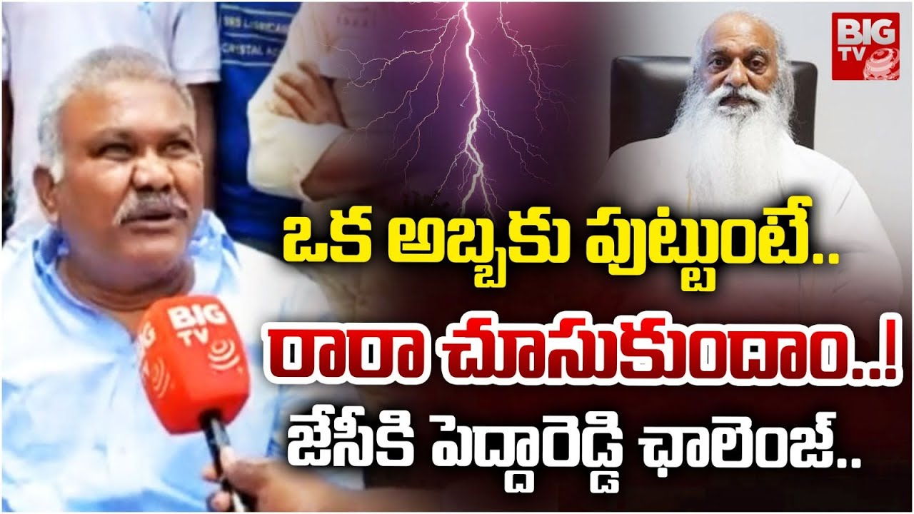 ఒక అబ్బకు పుట్టుంటే రారా చూసుకుందాం..! Peddareddy Challenge to JC Prabhakar | Tadipatri Live Update