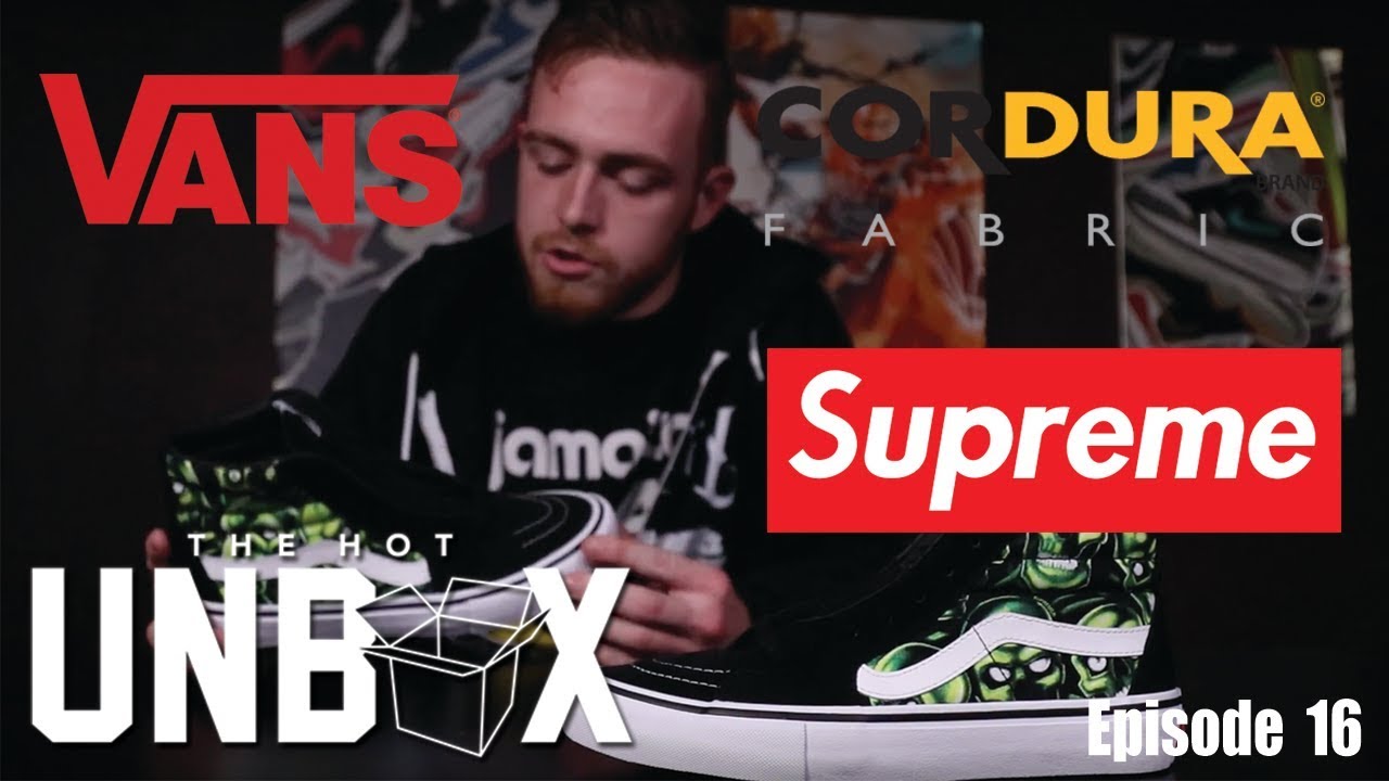 Supreme SS18 Cordura x Shoulder Bag x Stacking Cups x Skull Pile SK8-Hi Vans - The Hot Unbox