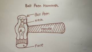 Ball Peen Hammer || Hand Tool || Free Hand Sketch || For All Trade || ITI Engineering Drawing
