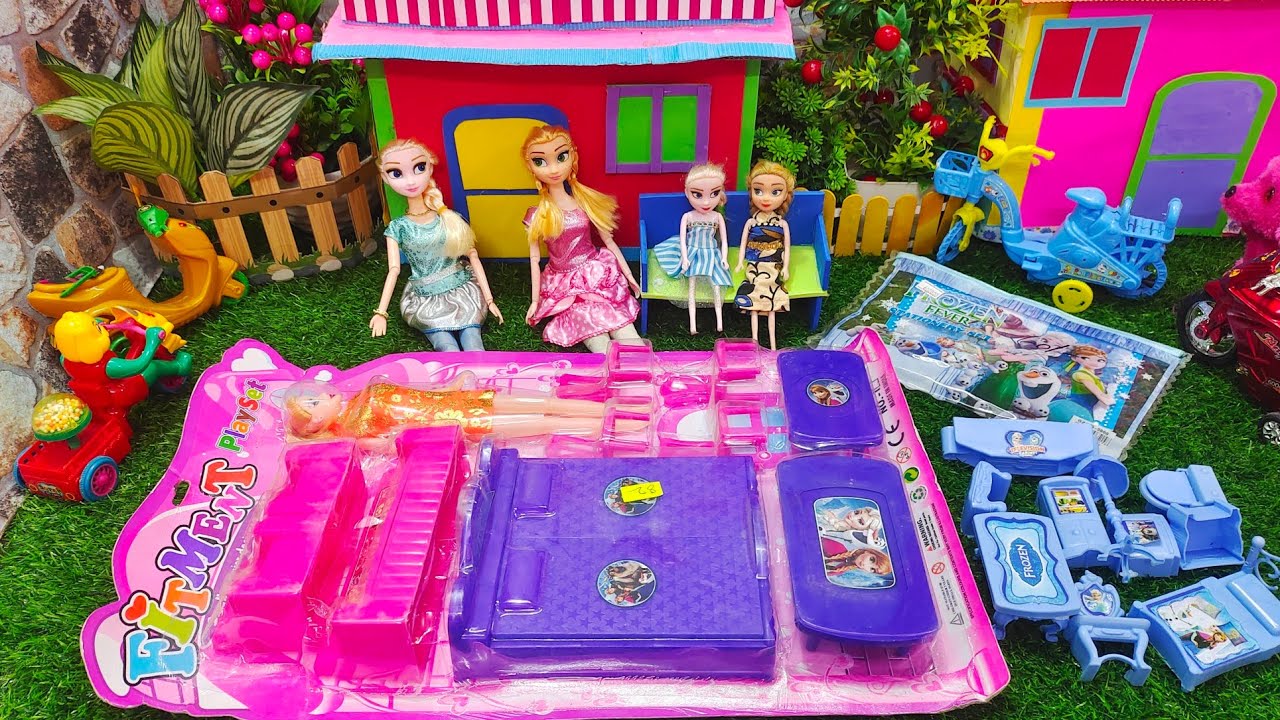 Frozen dolls new biggest set opening😃/Barbie show tamil