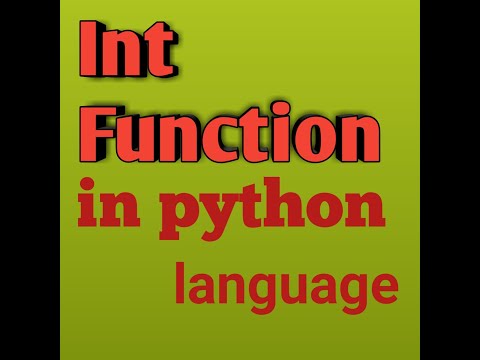 int function in python