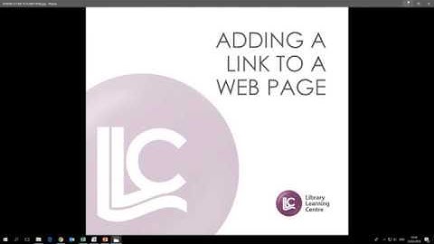 Adding a URL link on Moodle