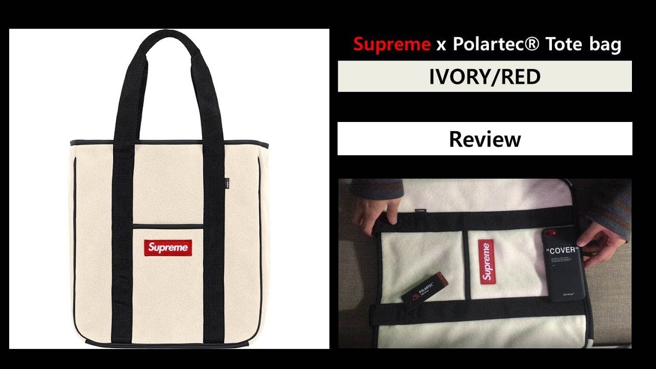 supreme polartec tote black