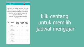 02 cara memilih jadwal mengajar di oneQuran (guru/pengajar) screenshot 5