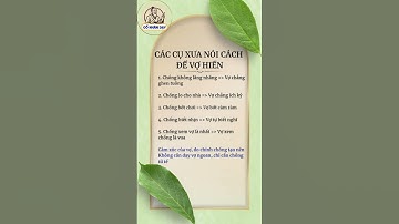 Các Cụ Xưa Nói Cách Để Vợ Hiền #shorts #cổnhândạy #giadinh