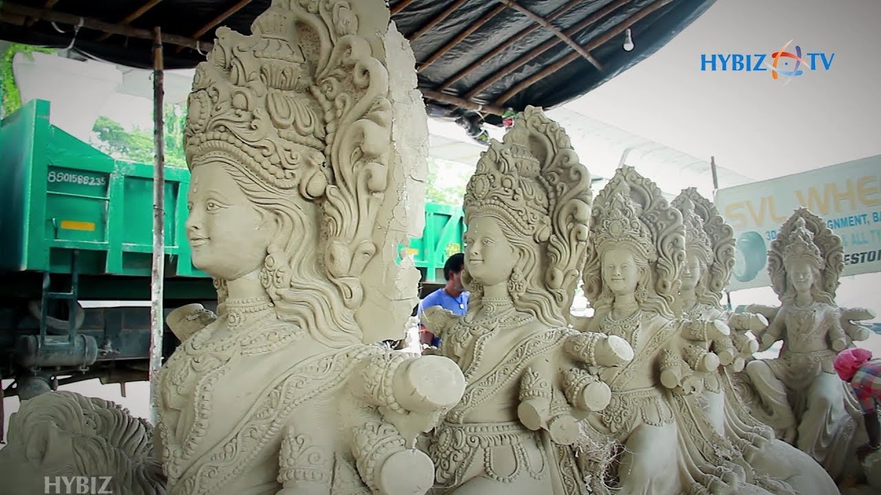 newspaper mockup Durga Matha Idol Making 2019