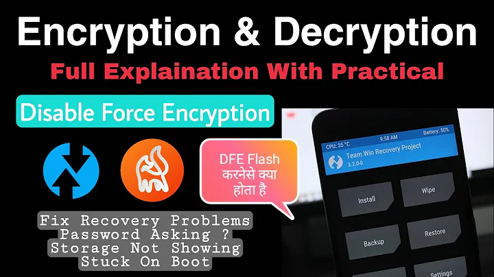 How To Encrypt & Decrypt Android Phone Using Twrp.Disable Force Encryption.Fix Twrp Ask For Password