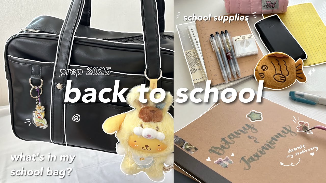 BACK TO SCHOOL prep 2025 📔✏️ what's in my school bag, uni essentials, shopping at muji ୧ ‧₊˚ 🍮⋅ ☆