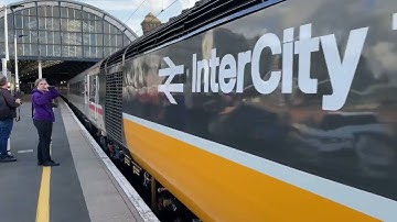XC Class 43184 + Class 43303 with MK3SD Coaches departs Darlington on Plymouth to Edinburgh