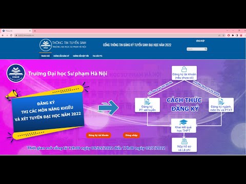 Video Hướng dẫn Đăng ký thi các môn năng khiếu và xét tuyển... - youtube