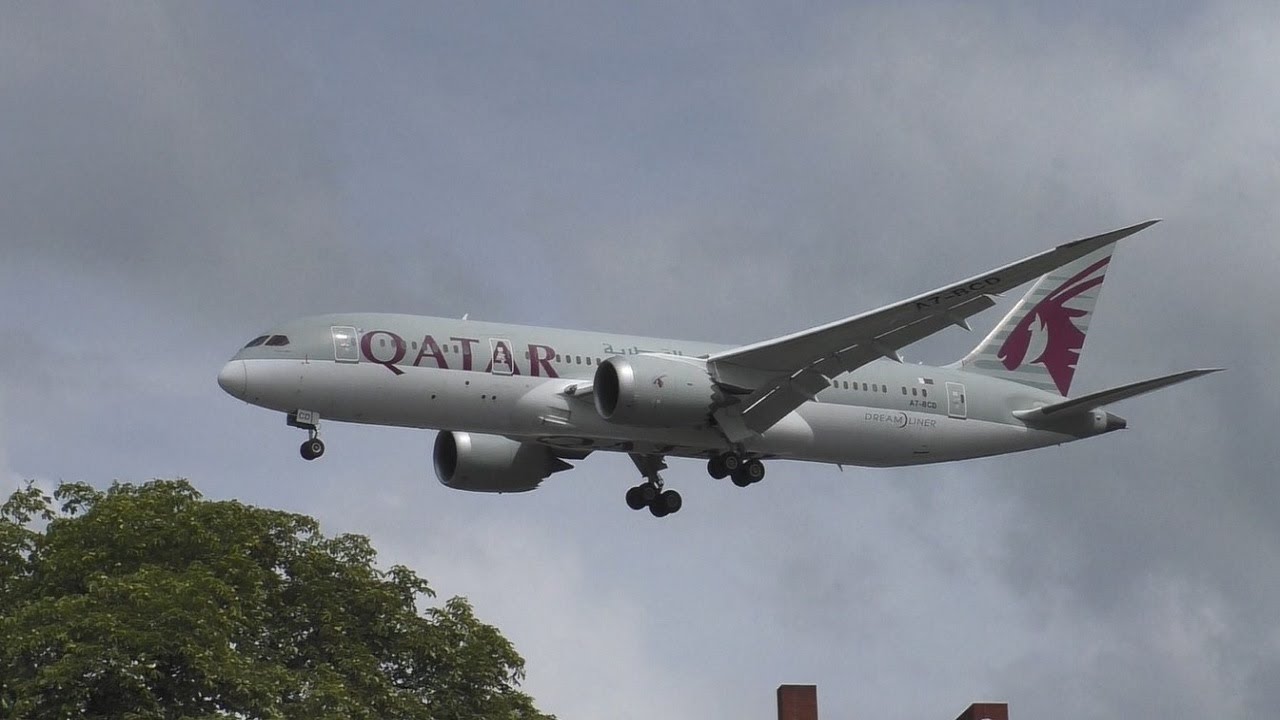 Qatar Airways Boeing 787-8 Dreamliner A7-BCD QR81 Final Approaching - Berlin Tegel