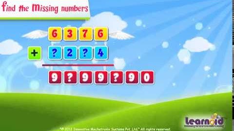 Class 3: Missing Digits in Addition