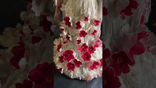 Blooming Flower dress by Cirque du Solieil, featuring 61 mechanical flowers.