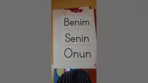 Yabancılara türkçe öğretimi 25 Benim,senin,onun #Dileğitimi
