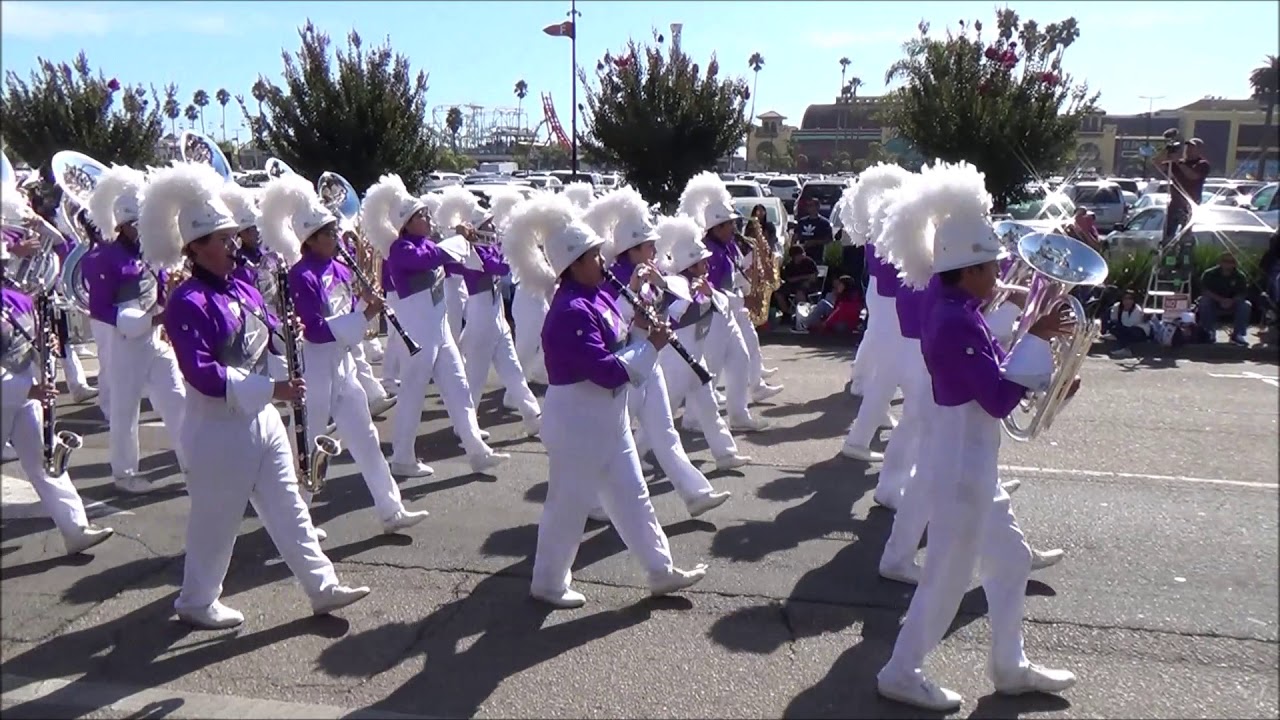 Washington Union High School Marching Band at the 2019 Santa Cruz Band