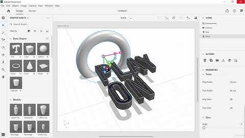 3D Text and Custom Shapes in Adobe DIMENSION - Adobe DIMENSION CC Tutorials - Learn How to Use Ad...