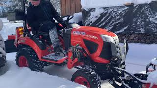 #21 Kubota BX2380 and BX2822A clearing 11'/27.5cm of snow
