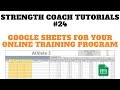 Create a training program with google sheets  dsmstrength  strength coach tutorials 24