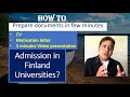 Finland admission success quick guide to document preparation for  universities