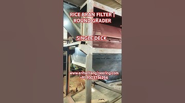 SINGLE DECK BRAN FILTER,RICE BRAN FILTER,FILTER,ROUND GRADER,AUTOMATIC GRADING PLANT,M.S GRADER,MILL