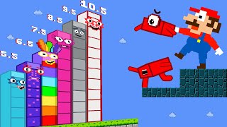 Numberblocks Band Halves Mario Escape Vs The Giant Numberblocks Mix Level Up Game Animation