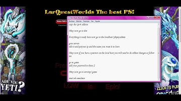 [TuT] How to make a AQW Private Server [ TuT]