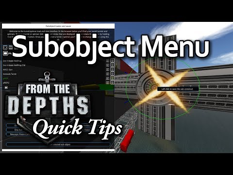 SubObject Menu Guide