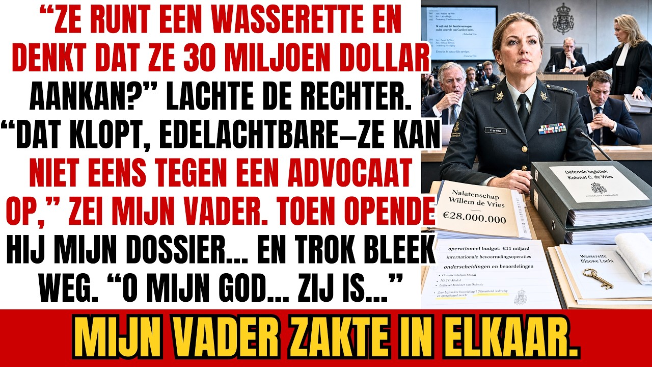 In de rechtszaal lachte mijn eigen vader me uit. “Ze kan niet eens met een advocaat omgaan,” zei hij, terwijl de hele zaal in lachen uitbarstte. Iedereen zag alleen de eigenaresse van een...