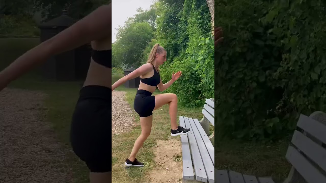 ⁣workout anywhere with this OUTDOOR BENCH WORKOUT! #shorts