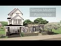 Narrow Modern Farmhouse with Garden Stall | No CC | Stop Motion | The Sims 4